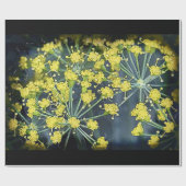 Waterverf Dill op zwart groot Cadeaupapier (Vlak)