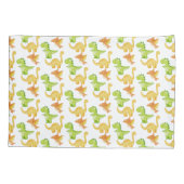 Waterverf dinosaur gepersonaliseerde naam kussensloop (Achterkant)