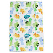 Waterverf Dinosaur Naadloos Patroon Medium Cadeauzakje (Achterkant)