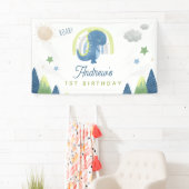 Waterverf Dinosaur Roar T Rex 1e verjaardag Spandoek (Insitu)