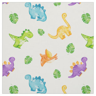 Waterverf Dinosaurus Dino Neutral Baby Boy Girl Stof