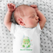 Waterverf dinosaurus ei baby body romper