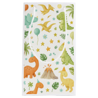 Waterverf Dinosaurus Patroon Favoriet Party Bag Klein Cadeauzakje