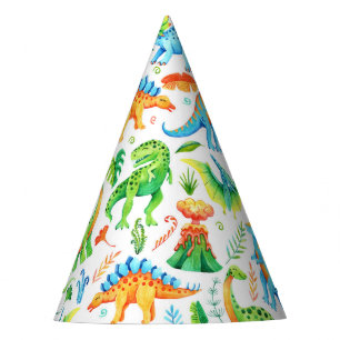 Waterverf Dinosaurussen Verjaardagsfeest Feesthoedjes