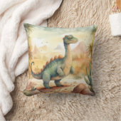 Waterverf-dinosaurussen voor een Kind Kussen (Deken)