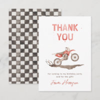 Waterverf Dirt Bike Party - Bedankt voor je kaarte