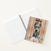Waterverf Doberman & Flowers Notitieboek (Binnen)