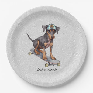 Waterverf Doberman Papier Bord