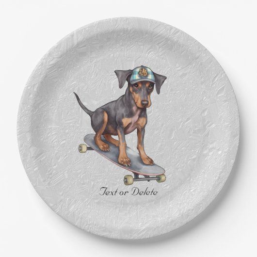 Waterverf Doberman Papier Bord (Voorkant)