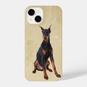 Waterverf Doberman Pincher Dog Pet Animal iPhone 14 Hoesje
