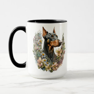 Waterverf DOBERMAN PINSCHER DOG Mok