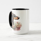 Waterverf DOBERMAN PINSCHER DOG Mok (Voorkant links)