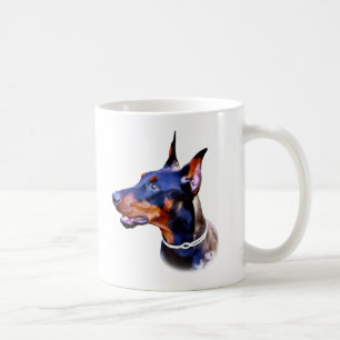 Waterverf Doberman Pinscher Koffiemok