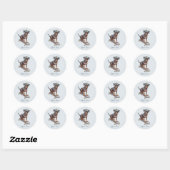 Waterverf Dobermann Sticker (Vel)
