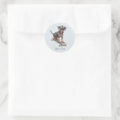 Waterverf Dobermann Sticker (Tas)