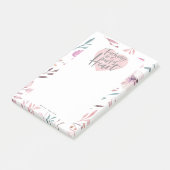 Waterverf docent cadeau hart post-it® notes (Schuin)