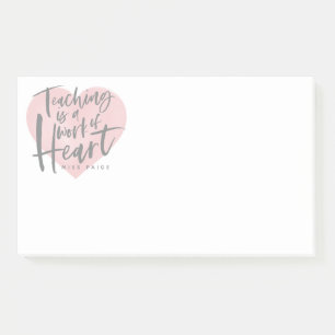 Waterverf docent cadeau hart post-it® notes