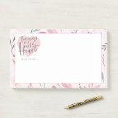 Waterverf docent cadeau hart post-it® notes (Op bureau)