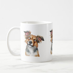 Waterverf Dog is een verwarde verrassende hond Koffiemok
