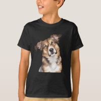 Waterverf Dog is een verwarde verrassende hond