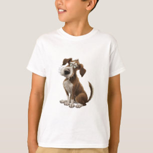 Waterverf Dog is een verwarde verrassende hond T-shirt