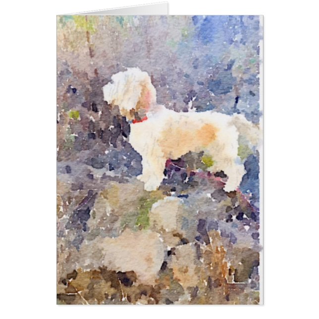 Waterverf Dog-kaart (Voorkant)