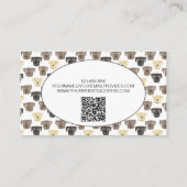 Waterverf Dog Pet Sitting QR-code Visitekaartje (Achterkant)