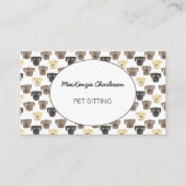 Waterverf Dog Pet Sitting QR-code Visitekaartje (Voorkant)