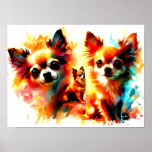 Waterverf Dog Poster