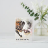 Waterverf Dog Visitekaartje (Staand voorkant)