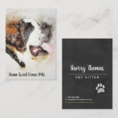 Waterverf Dog Visitekaartje (Voorkant / Achterkant)