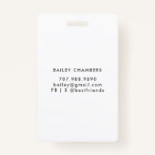 Waterverf Dog Walker Pet Sitter Badge (Achterkant)