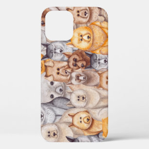 Waterverf Dogs: onfeilbaar naadloos plezier iPhone 12 Hoesje
