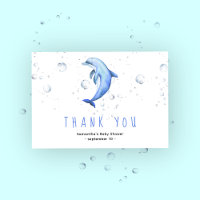 Waterverf dolfijn - dank je baby shower