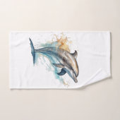 Waterverf Dolfijn Trio Bad Handdoek (Handdoek)