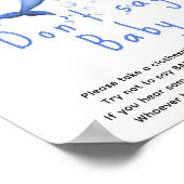 Waterverf dolfijn - Zeg niet baby Poster (Hoek)