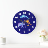 Waterverf Dolphin, Elephant en Kangaroo Grote Klok (Huis)