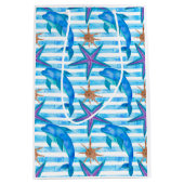 Waterverf Dolphin Pattern Medium Cadeauzakje (Voorkant)