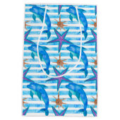 Waterverf Dolphin Pattern Medium Cadeauzakje (Achterkant)