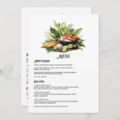 Waterverf Dominicaanse Republiek Bestemming Bruilo Menu (Voorkant / Achterkant)