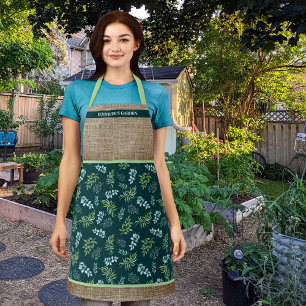 Waterverf Donkere Bloem Tuin Gepersonaliseerd Schort