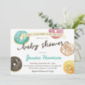 Waterverf Donut Baby shower - GraphicLoveShop Kaart (Staand voorkant)