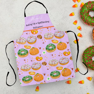 Waterverf Donut-licious Gelukkig Halloween Snoep Schort