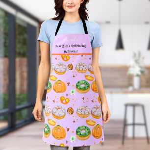 Waterverf Donut-licious Gelukkig Halloween Snoep Schort