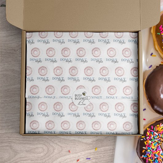 Waterverf Donut Sweet Small Business Tissuepapier