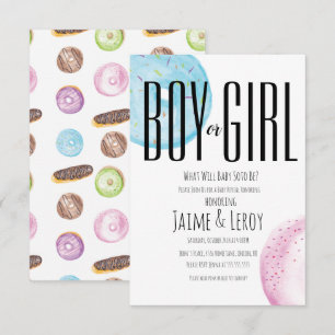 Waterverf donuteert sekse onthult hand-schilderen  kaart