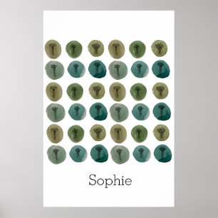 Waterverf Doodle Pattern Poster