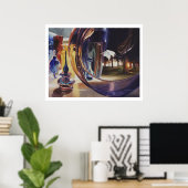 waterverf "door het kijkglas" poster (Thuiskantoor)