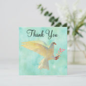 Waterverf Dove Bedankkaart (Staand voorkant)