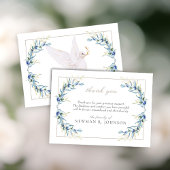 Waterverf Dove & Olive Branch Memorial Dank u wel Notitiekaartje